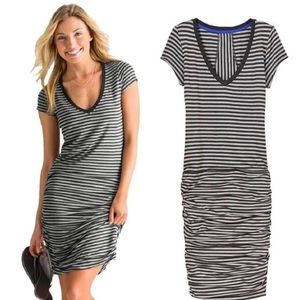 Athleta Stripped Bodycon Cotton Dress